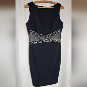 Melrose NWT Petite 6P Black Beaded Sheath Dress Formal-leaning Melrose Petite 6P